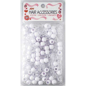 Joy Big Round Beads Large Size 240ct White and Clear #1835