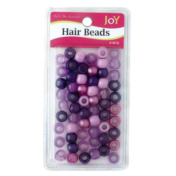 
                  
                    Load image into Gallery viewer, Joy Large Hair Beads 60Ct Purple Clear Asst
                  
                