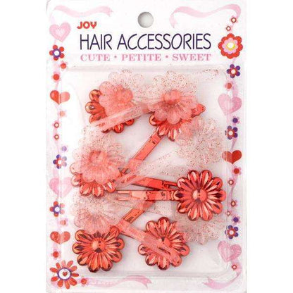 Joy Daisy Barrette 12ct Asst Red  Joy   