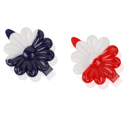 Joy Daisy Barrettes 12ct Navy & Red  Joy   