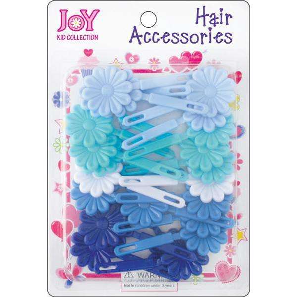 Joy Hair Barrettes 10Ct Asst Blue