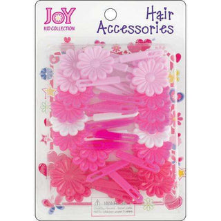 Joy Hair Barrettes 10Ct Asst Pink