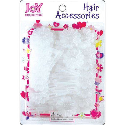 Joy Hair Barrettes 10Ct Frosted Clear  Joy   