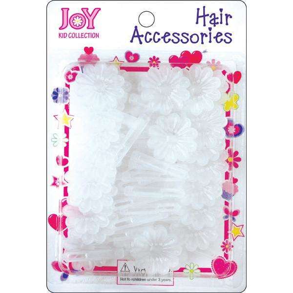 Joy Hair Barrettes 10Ct Frosted Clear