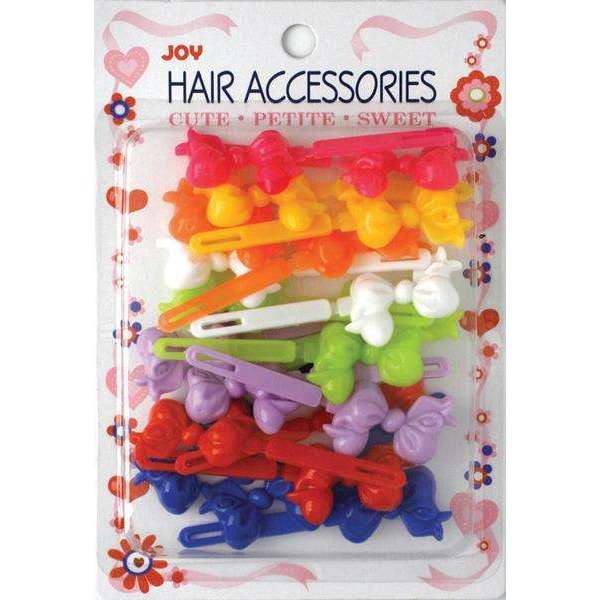 Joy Hair Barrettes 20ct Rainbow Colors Ribbon II