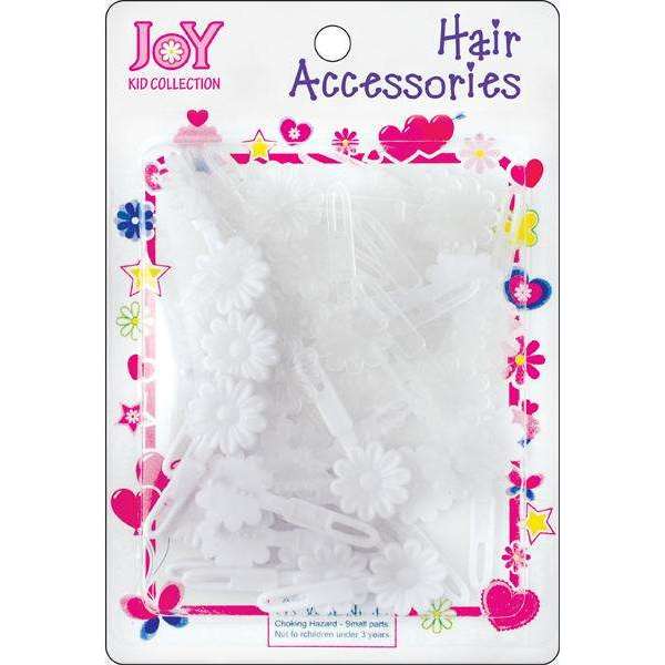 Joy Hair Barrettes White and Clear Petit Daisy