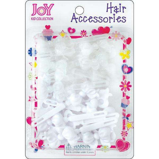 Joy Hair Barrettes White and Clear Ribbon Ii  Joy   