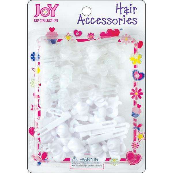 Joy - Joy Hair Barrettes White and Clear Ribbon Ii - Annie International