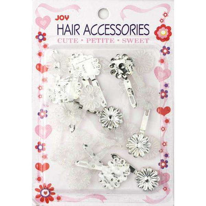 Joy Petit Daisy Barrettes Assorted Silver  Joy   