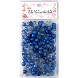 Joy Large Hair Beads 240Ct Blue Metallic & Glitter