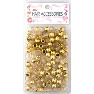 
                  
                    Load image into Gallery viewer, Joy Large Hair Beads 240ct Gold Metallic &amp;amp; Glitter Beads Joy   
                  
                