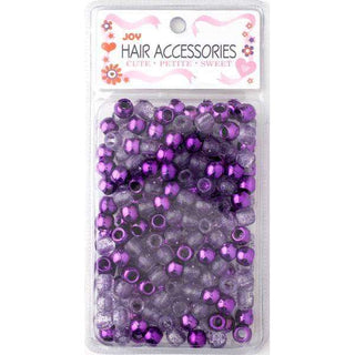 Joy Large Hair Beads 240ct Purple Metallic & Glitter