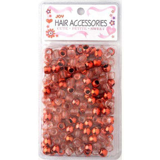 Joy Large Hair Beads 240ct Red Metallic & Glitter