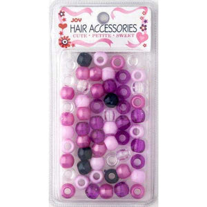 
                  
                    Load image into Gallery viewer, Joy Large Hair Beads 50Ct Asst Purple
                  
                