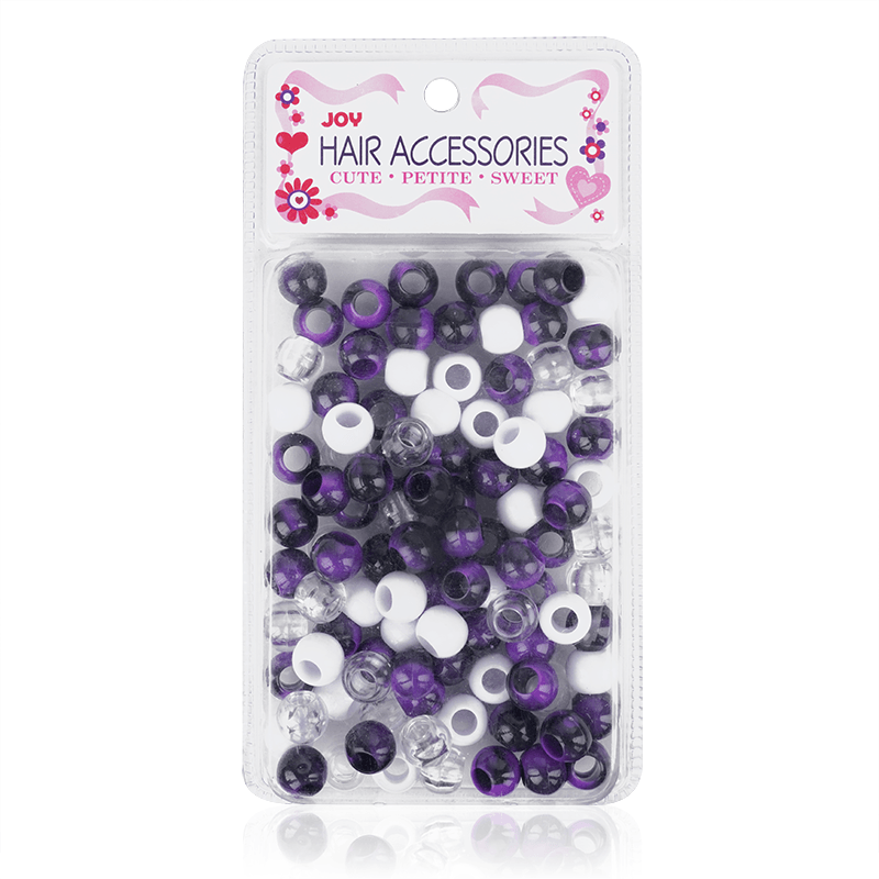 
                  
                    Load image into Gallery viewer, Joy Round Plastic Beads XL Dark Purple Two Tone Mix
                  
                