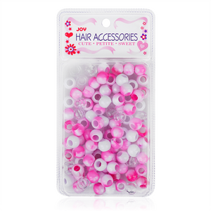 
                  
                    Load image into Gallery viewer, Joy Round Plastic Beads XL Pink Two Tone Mix Beads Joy   
                  
                