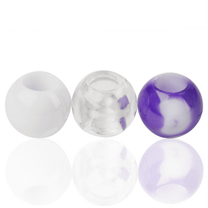 
                  
                    Load image into Gallery viewer, Joy Round Plastic Beads XL Purple Two Tone Mix Beads Joy   
                  
                
