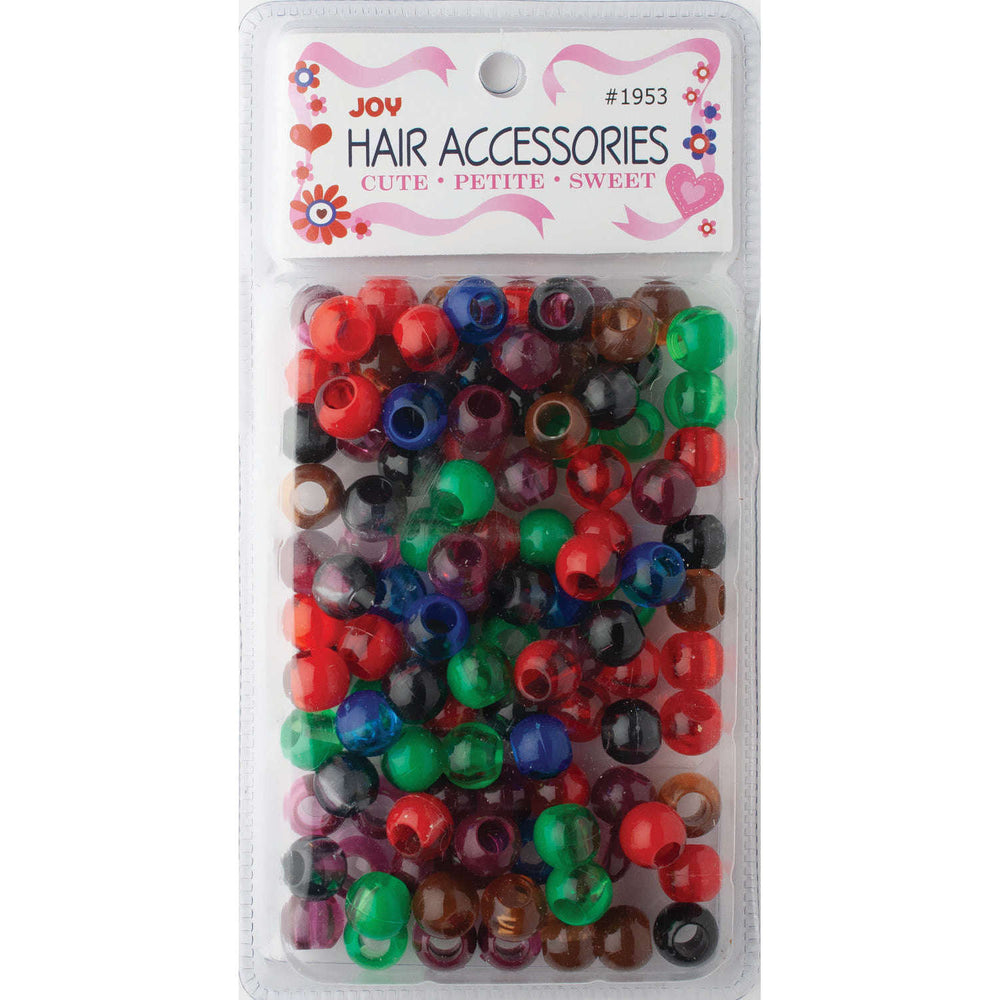 Joy Round Plastic Beads XL Two Tone Dark Vivid Assorted