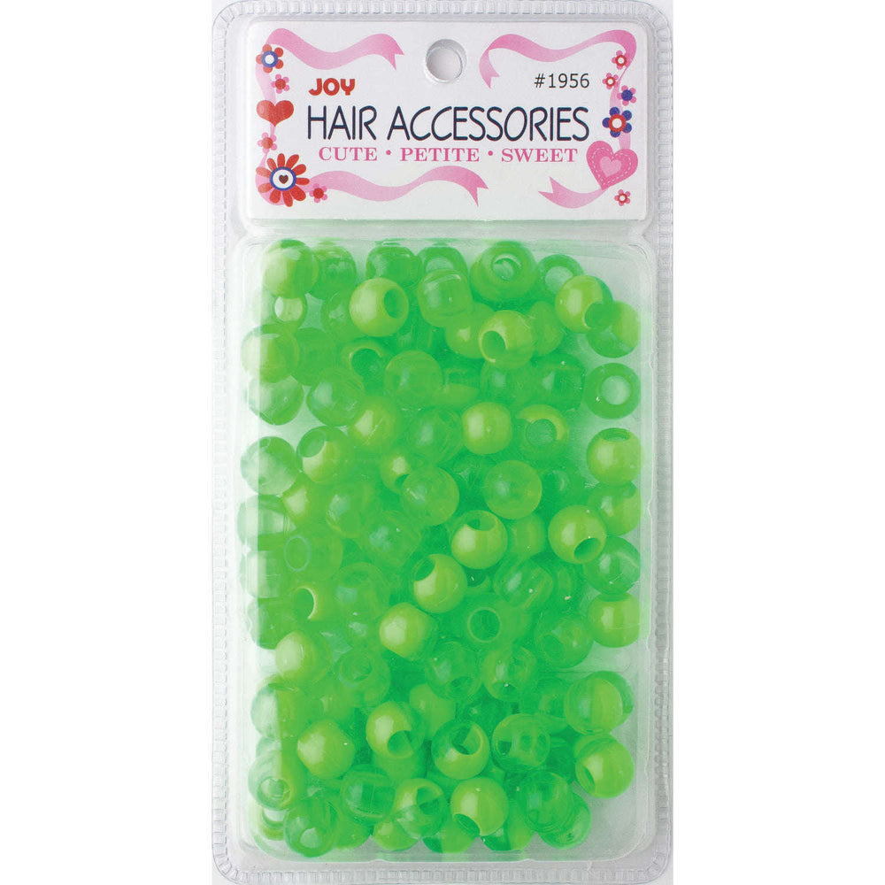 Joy Round Plastic Beads XL Two Tone Pastel Green Beads Joy   