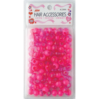 Cuentas redondas de plástico Joy XL de dos tonos, rosa vivo intenso