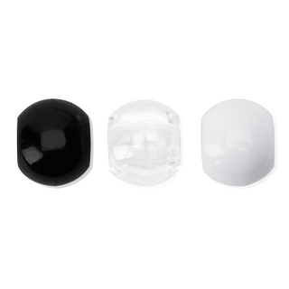 Joy Round Plastic Beads XX-Large Black, White, Clear