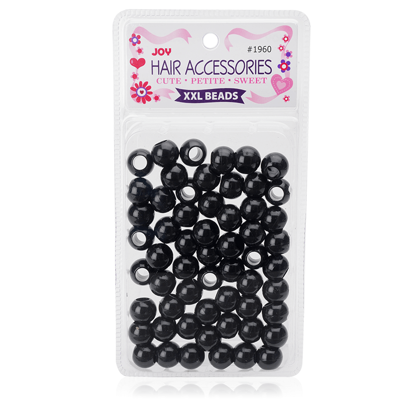 Joy Round Plastic Beads XX-Large Black Beads Joy   