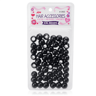 Joy Round Plastic Beads XX-Large Black