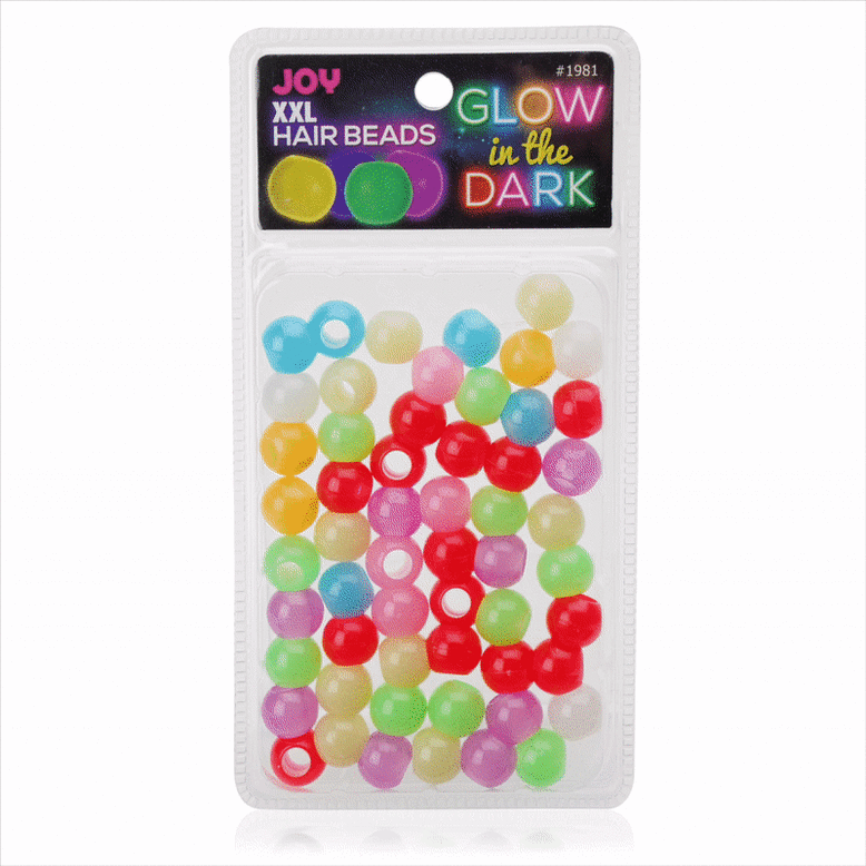 
                  
                    Load image into Gallery viewer, Joy XX-Large Glow In the Dark Hair Beads Asst Color Beads Joy   
                  
                