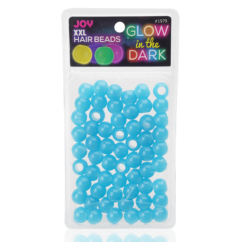 Joy XX-Large Glow In the Dark Hair Beads Blue Beads Joy   
