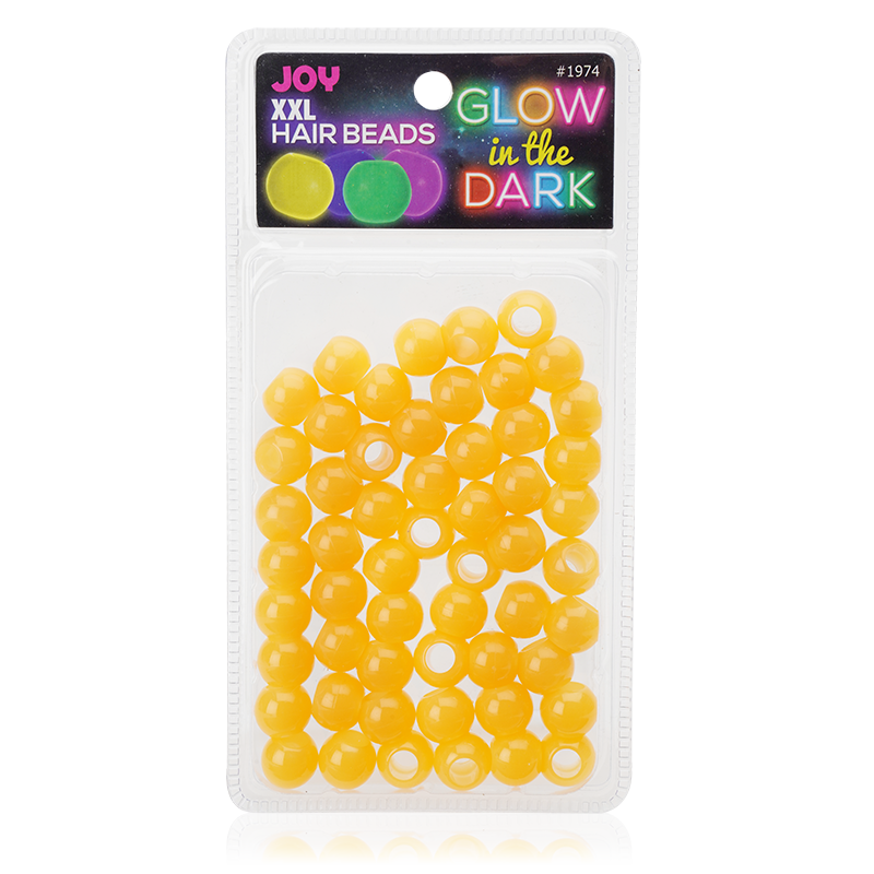 Joy XX-Large Glow In the Dark Hair Beads Orange Beads Joy   