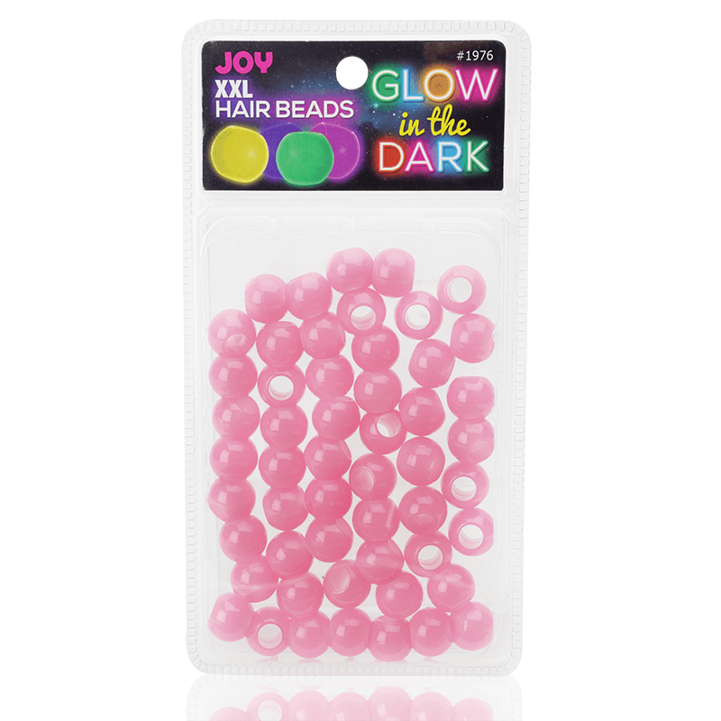 Joy XX-Large Glow In the Dark Hair Beads Pink Beads Joy   