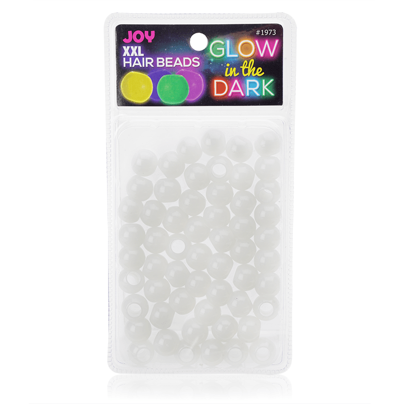 Joy XX-Large Glow In the Dark Hair Beads White Beads Joy   