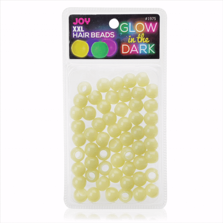 
                  
                    Load image into Gallery viewer, Joy XX-Large Glow In the Dark Hair Beads Yellow Beads Joy   
                  
                