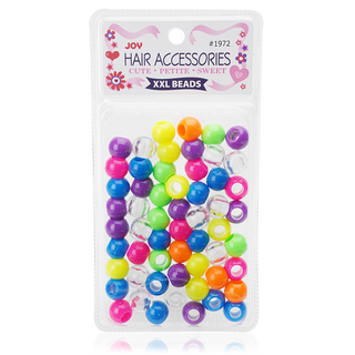 Joy Round Plastic Beads XX-Large Neon Mix