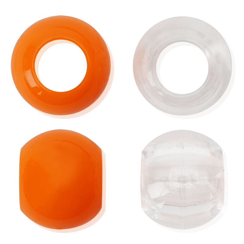 
                  
                    Load image into Gallery viewer, Joy Round Plastic Beads XX-Large Neon Orange Beads Joy   
                  
                