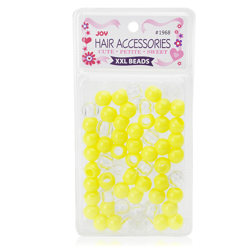 Joy Round Plastic Beads XX-Large Yellow Beads Joy   