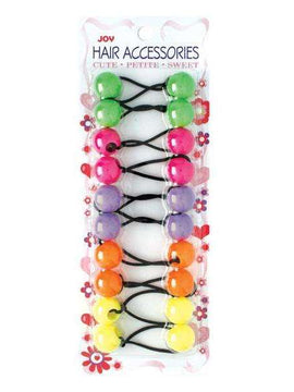 Joy Twin Beads Ponytailers 10Ct Asst Color