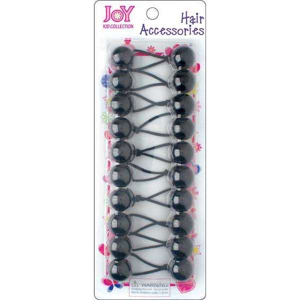 Joy Twin Beads Ponytailers 10Ct Black