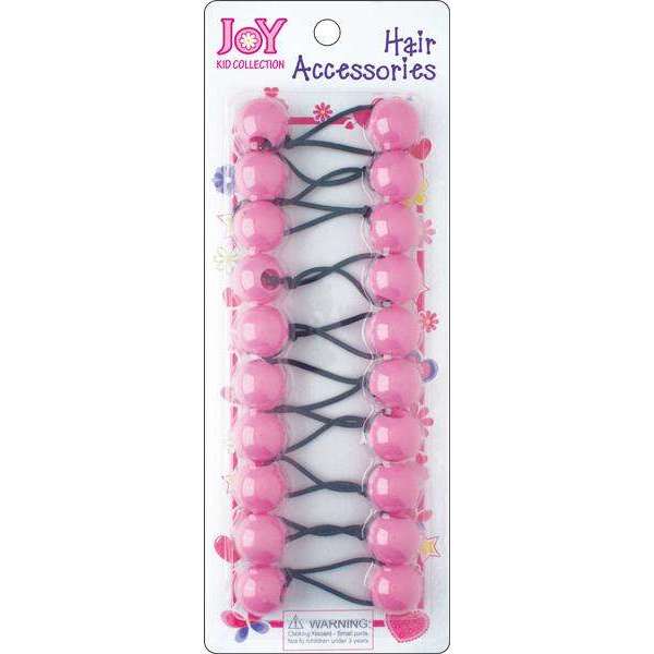 Joy Twin Beads Ponytailers 10Ct Pink Ponytailers Joy   