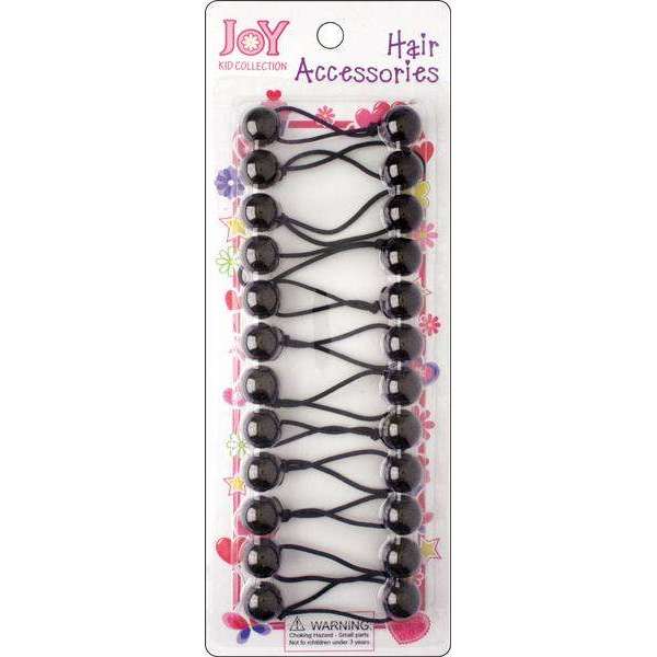 Joy - Joy Twin Beads Ponytailers 12Ct Black - Annie International