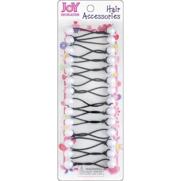 Joy - Joy Twin Beads Ponytailers 14Ct White - Annie International