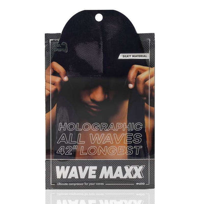 Annie International:Mr. Durag Hologram Durag, 1 Count Men's Wave Cap, Black