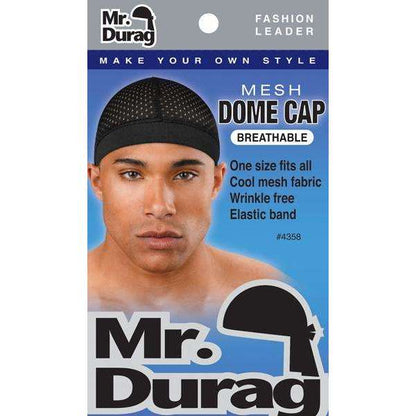 Annie International:Mr. Durag Mesh Dome Cap Black