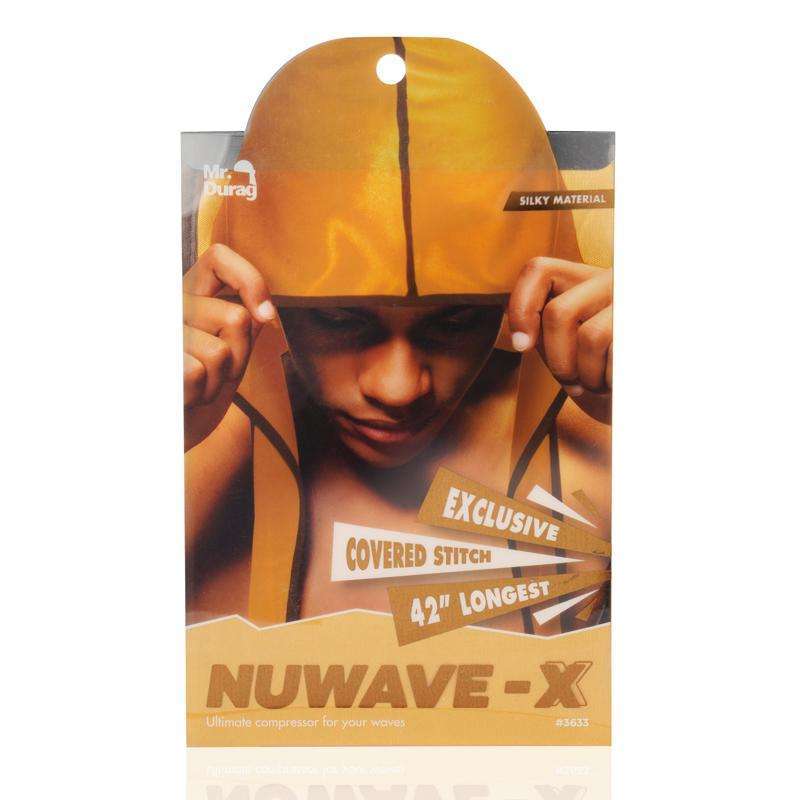 
                  
                    Load image into Gallery viewer, Mr. Durag NuWave-X Gold Durag Brown Stripe Durags Mr. Durag   
                  
                
