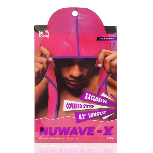 Mr. Durag NuWave-X Pink Durag Purple Stripe