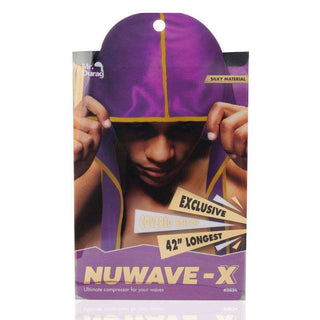 Mr. Durag NuWave-X Purple Durag Gold Stripe
