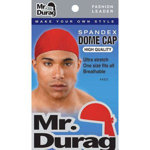 Annie International:Mr. Durag Spandex Dome Cap Asst Color:Red