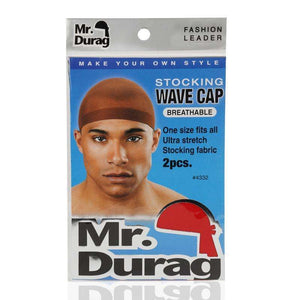 Annie International:Mr. Durag Stocking Wave Cap 2Pc Asst Color:Red