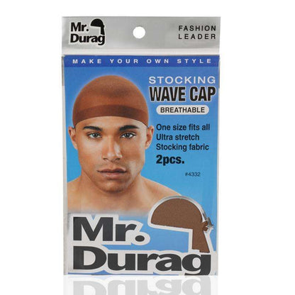Annie International:Mr. Durag Stocking Wave Cap 2Pc Asst Color:Brown