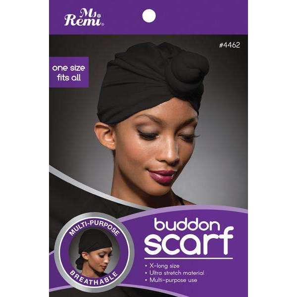Ms. Remi Buddon Scarf Black Hair Care Wraps Ms. Remi   